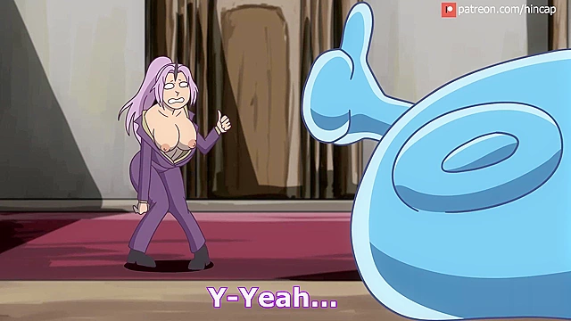 Shion gets slimed and sucked dry by Rimuru Tempest