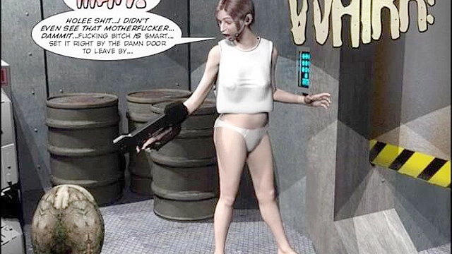 Aliens fuck big titty milfs in this sex comic