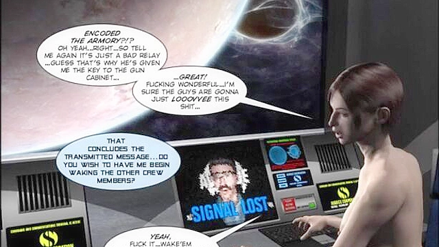 Aliens fuck big titty milfs in this sex comic