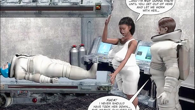 Aliens fuck big titty milfs in this sex comic