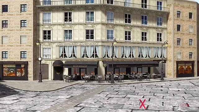 Big dicked ebony futanari face and ass fucks bound white slave