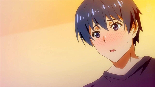 Tenioha! 2 ep1 - Busty anime schoolgirl gets facial after a lusty boobjob