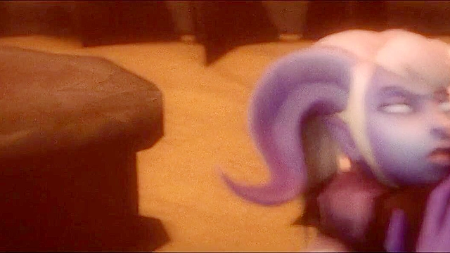 Coliseum of Lust - Orc with a big dick fucks night elf pussy while minions cheer him on