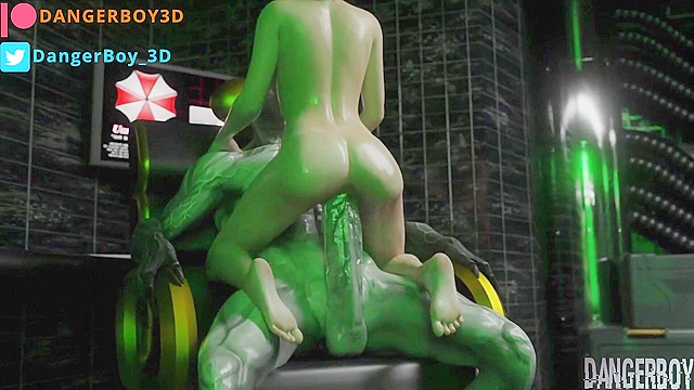 Claire In Space 2 - Claire Redfield is fucked by monster and cummed in mouth