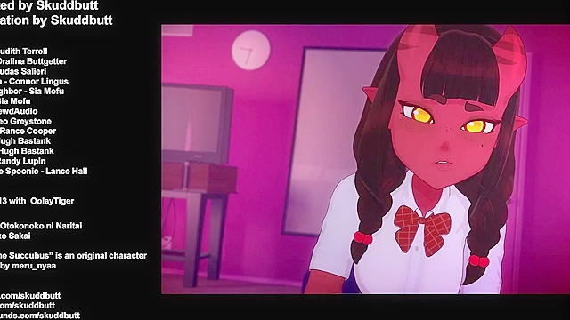 Meru the Succubus 4 - Schoolgirl demon is gangbanged in the school locker room