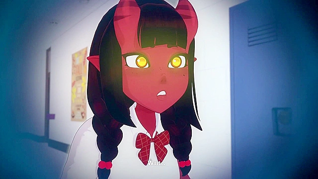 Meru the Succubus 4 - Schoolgirl demon is gangbanged in the school locker room