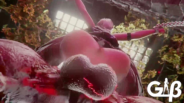 Ashen One pounds his demon cock in busty Fire Keeper of Dark Souls