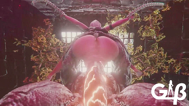 Ashen One pounds his demon cock in busty Fire Keeper of Dark Souls