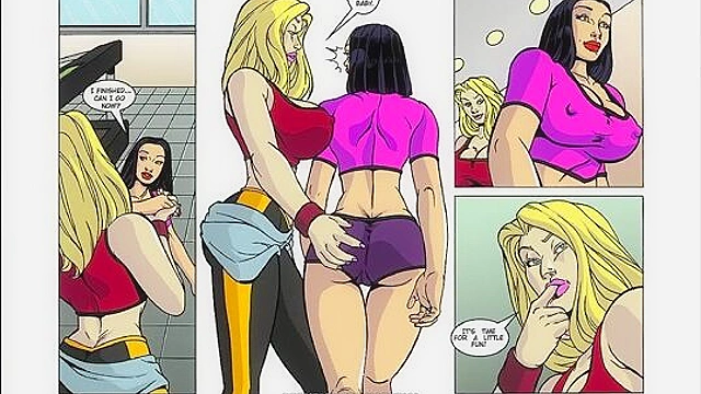 Futa Trap Tranny Comixxx Pack 9 Blonde shemale stripper going wild