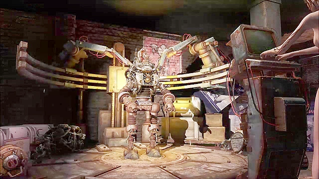 Fallout 4 Automatron uses robot cock on petite 3d teen girl