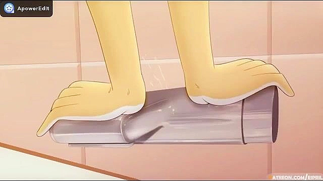 2 furrys fuck cowgirl in bathtub