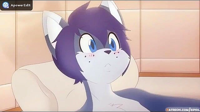 2 furrys fuck cowgirl in bathtub