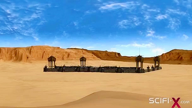 Area 51. Sci-fi android futa ass fucks a sexy busty hottie in the lab