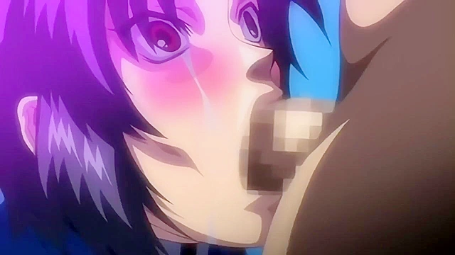 Prison slave cleans off a man's dick cheese in hentai gangbang