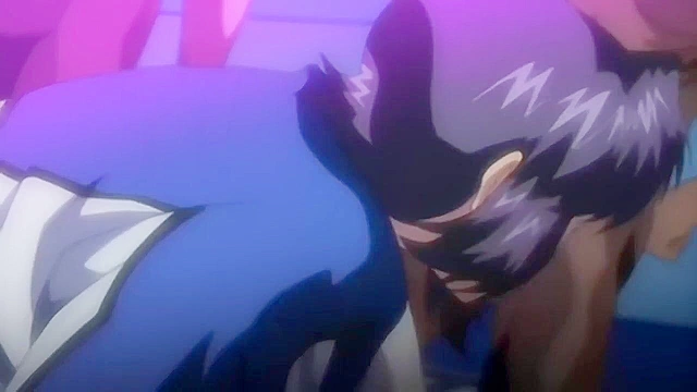 Prison slave cleans off a man's dick cheese in hentai gangbang