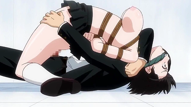 Petite schoolgirl gets her virgin pussy rammed by big cock in sex prison