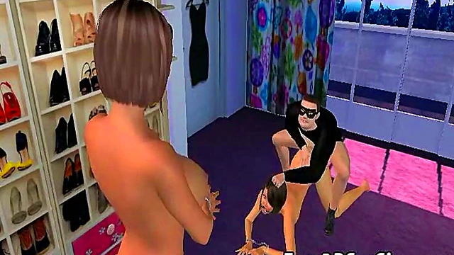 Sexy 3D Cartoon Honeys Suck Dick & Get Fucked Hardcore BDSM Style