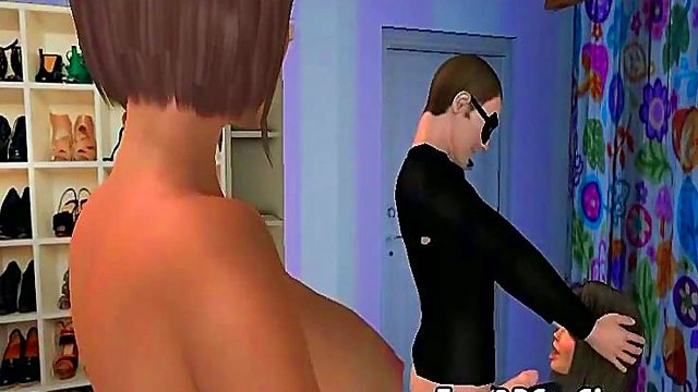 Sexy 3D Cartoon Honeys Suck Dick & Get Fucked Hardcore BDSM Style