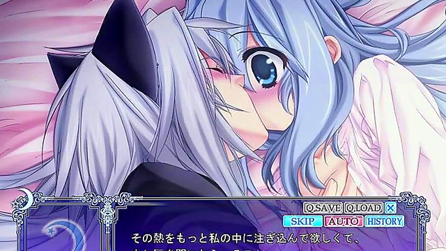 Kawaii Kemonomimi Girl Seduces You Under the Moon for Naughty Fun