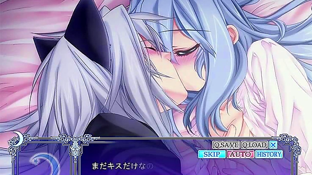 Kawaii Kemonomimi Girl Seduces You Under the Moon for Naughty Fun