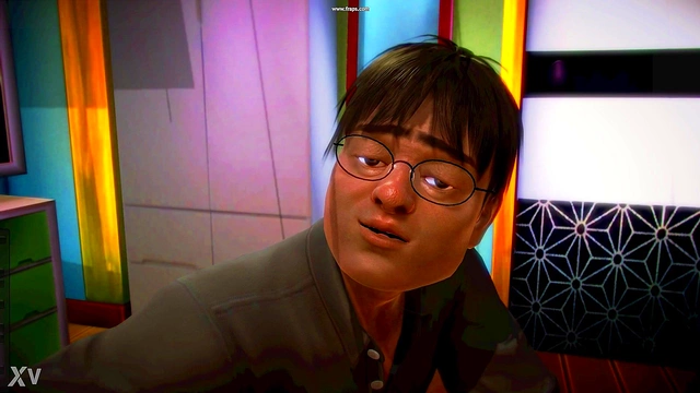 Nerd Gets Seduced by Busty Cartoon Family Member for Blowjob Fun