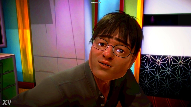 Nerd Gets Seduced by Busty Cartoon Family Member for Blowjob Fun