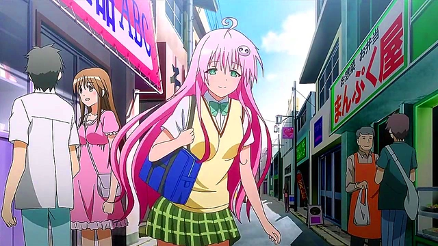 Horny To Love Ru Darkness Anime Couple Engage in Ecchi Fun