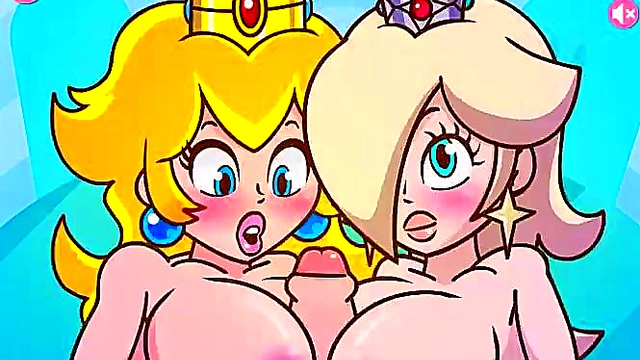 Big-Titted Princess Peach & Rosalina Tease With Titjobs In Sexy Hentai Scene