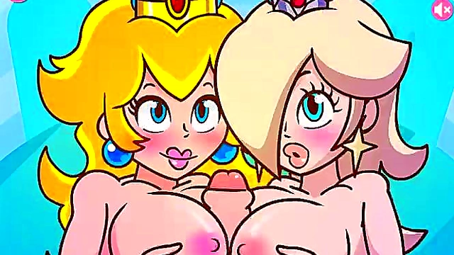 Big-Titted Princess Peach & Rosalina Tease With Titjobs In Sexy Hentai Scene