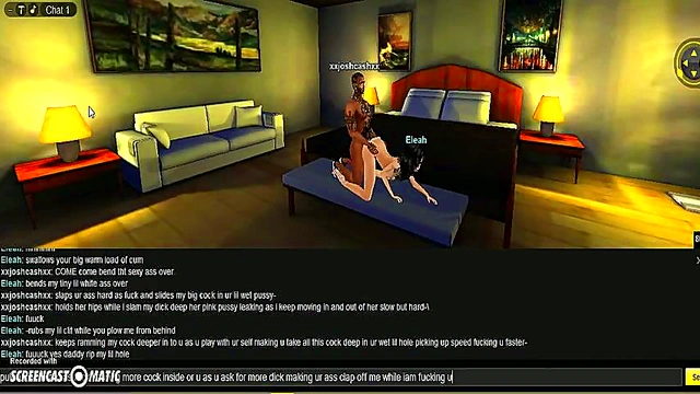 E Leah Enjoys 3D Anime Beach House Fun With Game Porn Adventures