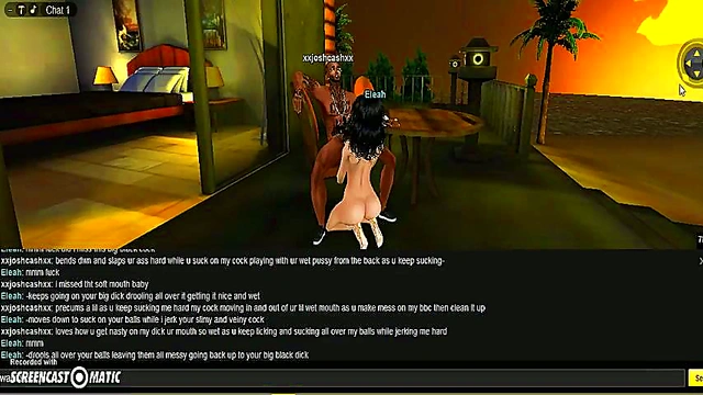 E Leah Enjoys 3D Anime Beach House Fun With Game Porn Adventures