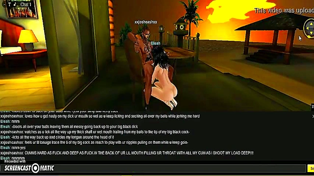 E Leah Enjoys 3D Anime Beach House Fun With Game Porn Adventures