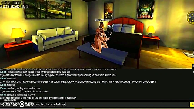 E Leah Enjoys 3D Anime Beach House Fun With Game Porn Adventures