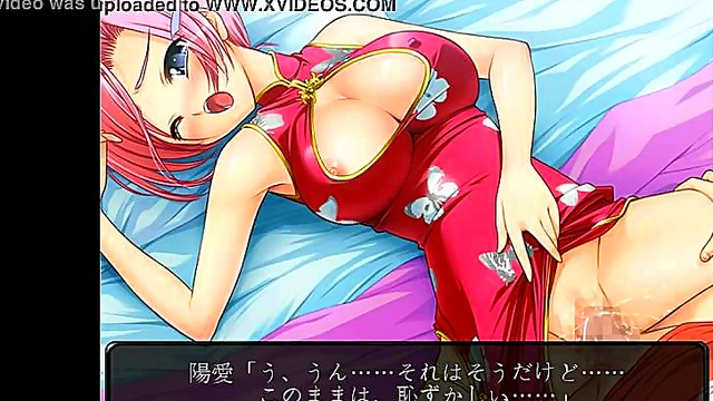 Big-Titted Anime Babe Seduces in Dress for Erotic H Scene Action
