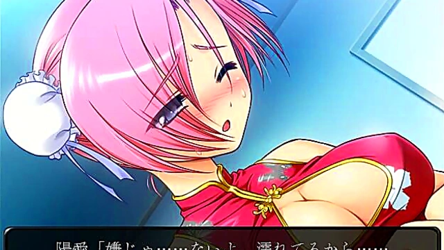 Big-Titted Anime Babe Seduces in Dress for Erotic H Scene Action