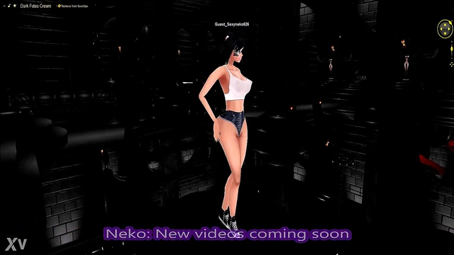 Sexy Neko Teases in 3D Anime for Virtual IMVU Fun