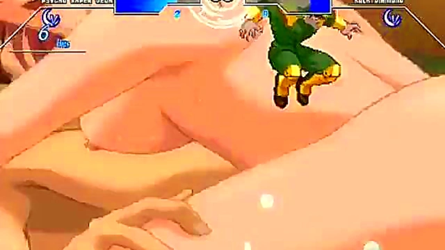 Horny Hentai Fighter Shows Off Her Skills With Mugen In Bed
