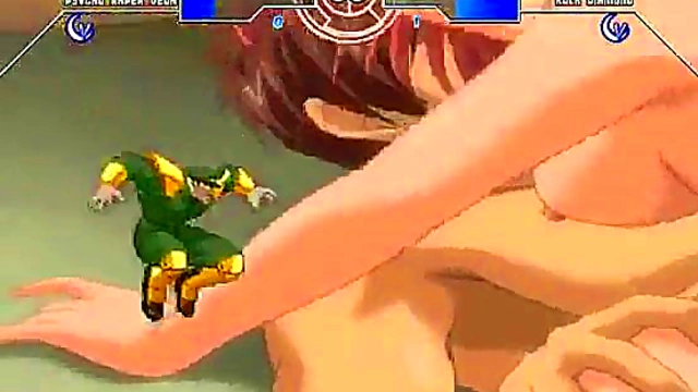 Horny Hentai Fighter Shows Off Her Skills With Mugen In Bed