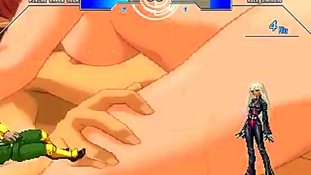 Horny Hentai Fighter Shows Off Her Skills With Mugen In Bed