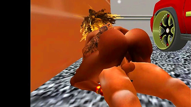 Ebony Hentai Babe Fucks Life Out With Booty-Popping Anime Action