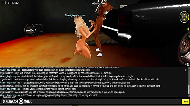 Taylor DMV Gives Seductive 3D Anime Blowjob With Game-Like Graphics