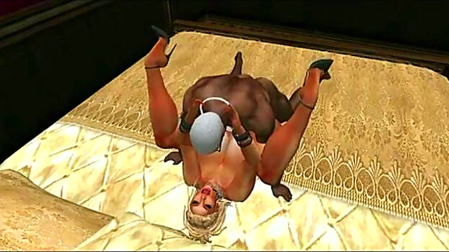 Horny Blonde Anime Chick Rides Big Black Dick for Anal Creampie Satisfaction