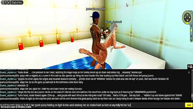 Purple Bedroom 3D Hentai Animates Intense Game IMVU Porn Session