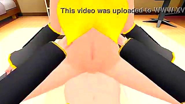 Hot Rin & Len Vocaloid Hentai Anime Action In MMD Fantasy Scene