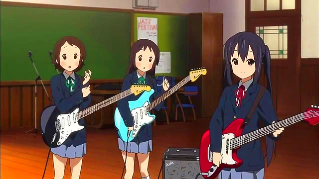 K-ON Anime Girls Rock Out With Sexy Music Session