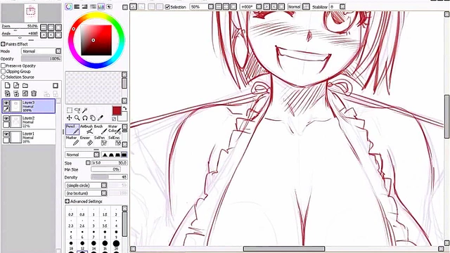Teen Hentai Babe With Big Tits Gets Drawn In Sexy Positions