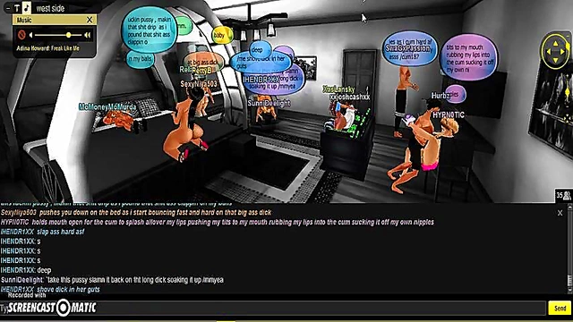 West Side Orgy – 3D Anime Porn Couples Get Wild In IMVU Game