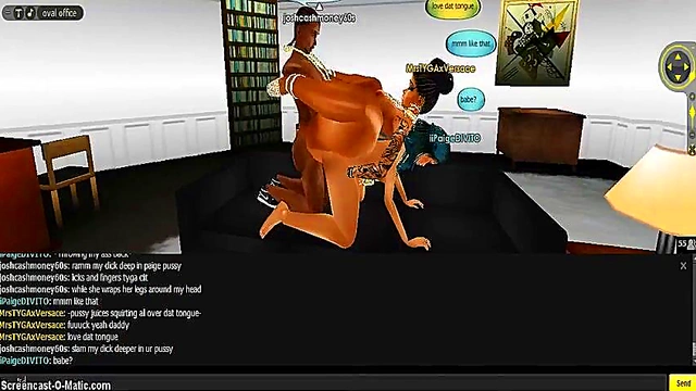 Paige's 3D Anime 3-Way Adventure With Game Characters IMVU Style