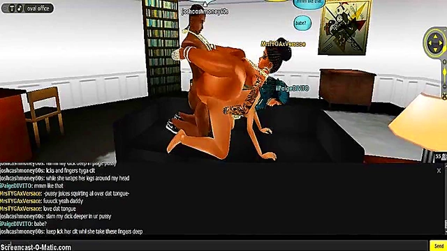 Paige's 3D Anime 3-Way Adventure With Game Characters IMVU Style