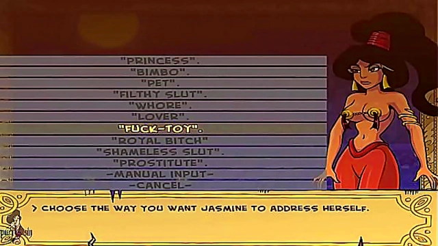 Hot Anime Princess Jasmine Trains Under Master's Dick In Sexy Blowjob Session